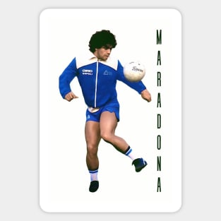 Diego Maradona / 80s style fan art Sticker